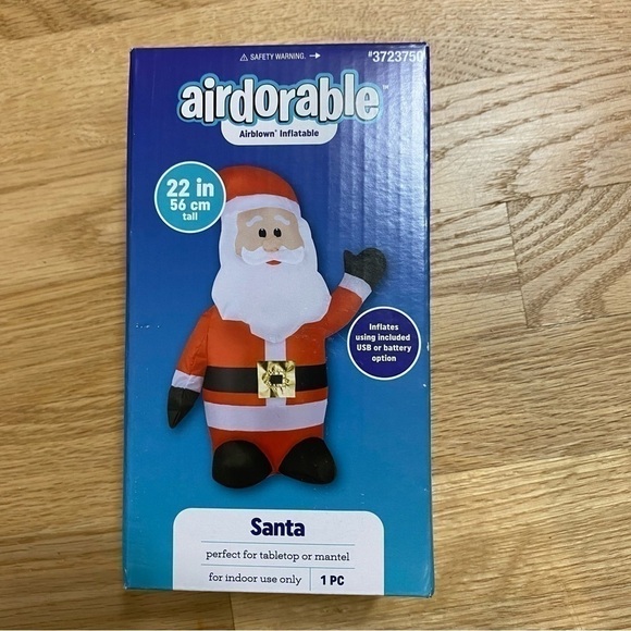 Airdorable Santa Inflatable 22” Battery Operated Indoors Christmas NEW Decor - Picture 3 of 4
